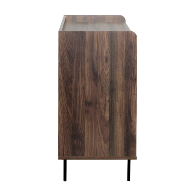 CaliCosy Dressoir met 2 deuren in notenhoutdecor met stoffen fronten l80 cm jetson 3196187 large