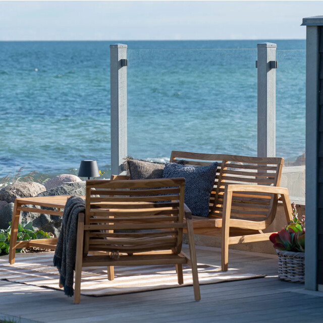 Artichok Tristan houten tuin loungeset naturel 4delig tweezits bank, fauteuils en 3196228 large