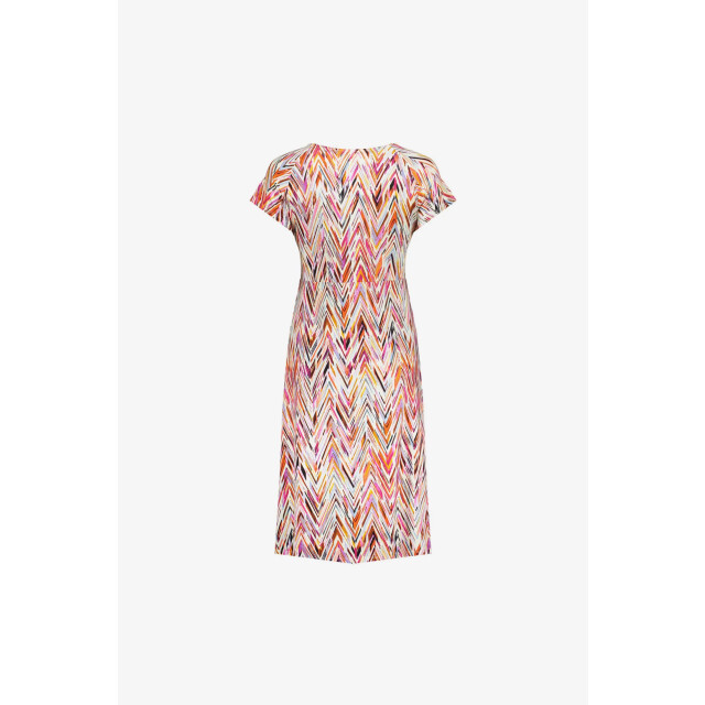Geisha 57366-60 june 450 dress v-neck short aop pr.03-25-2 red/purple 57366-60 JUNE 450 large