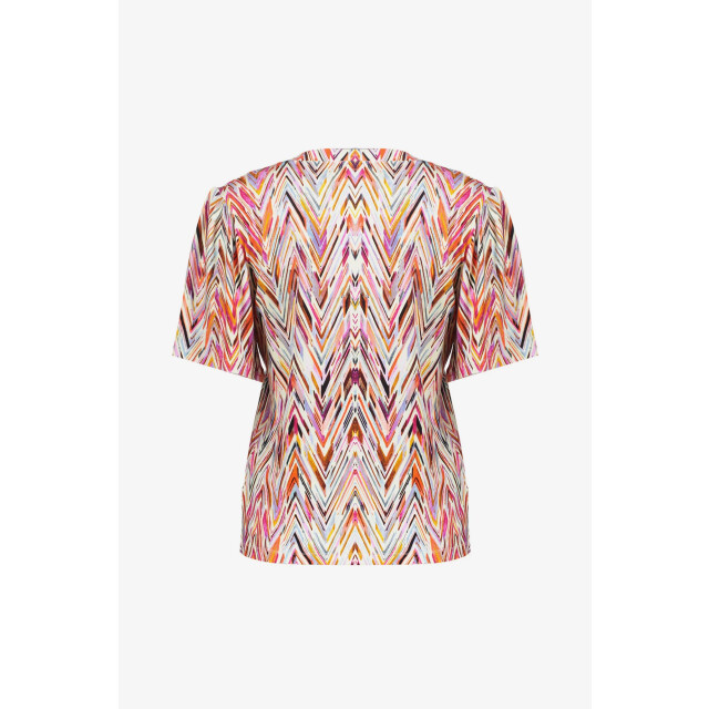 Geisha 52445-60 jazz 450 t-shirt v-neck jersey aop pr.03-25-2 red/purple 52445-60 JAZZ 450 large