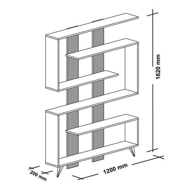 CaliCosy Rek 5 planken wit h162 cm rain 2930421 large