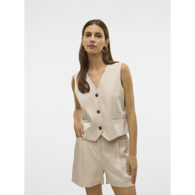 Vero Moda Vmliana sl shiny waistcoat beige 4259.05.0013 large