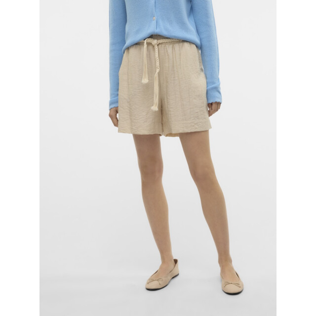 Vero Moda Vmheaven hw belt shorts wvn ga beige 4159.05.0011 large