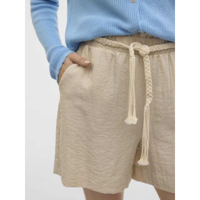 Vero Moda Vmheaven hw belt shorts wvn ga beige 4159.05.0011 large