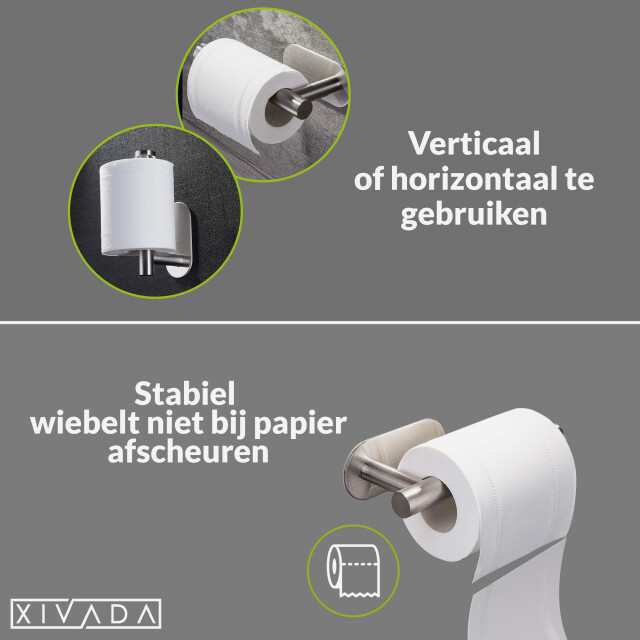 Xivada Toiletrolhouder nino rvs zelfklevend - 3193569 large