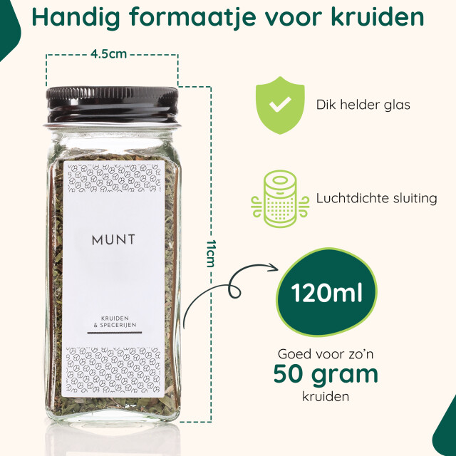 Xivada Kruidenrek ophangbaar met 24 kruidenpotjes 240 kruidenlabels 3193634 large