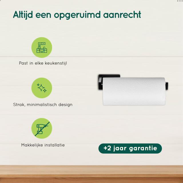 Xivada Keukenrolhouder mona zonder boren plakstrip rvs - 3193589 large