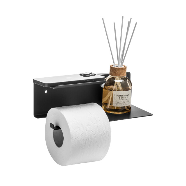 Xivada Toiletrolhouder fava met plankje boren rvs - 3193609 large