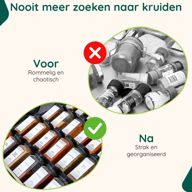 Xivada Kruidenrek ophangbaar met 24 kruidenpotjes 240 kruidenlabels 3193634 large