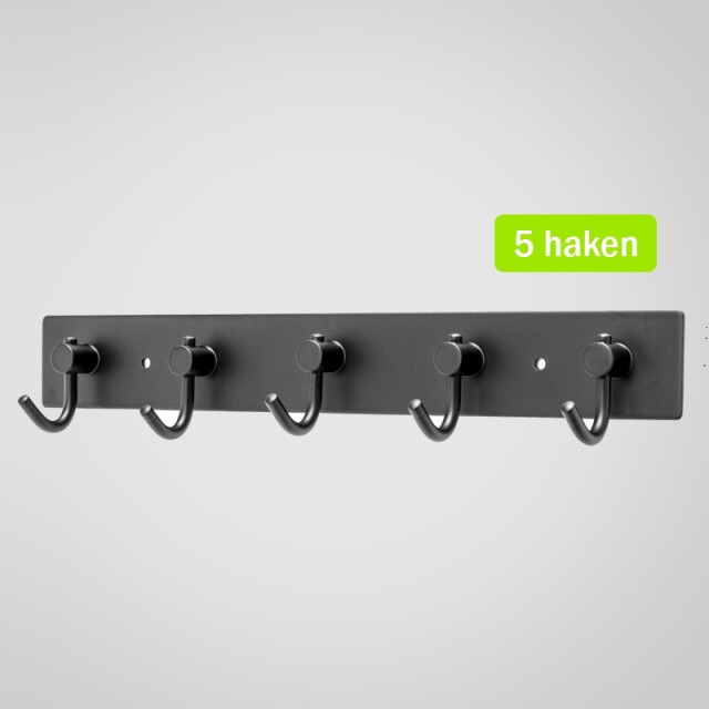 Xivada Kapstok hangend 5 haken model j aluminium 34 cm - 3193628 large