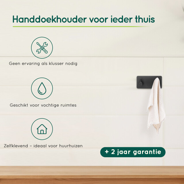 Xivada Handdoekhaken duo rvs plakstrip - 2 in 1 3193566 large