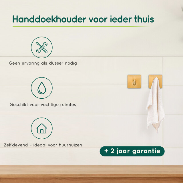 Xivada Handdoekhaak paza rvs 3m tape - set van 2 3193567 large