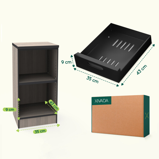 Xivada Keukenkast organizer schuiflade aluminium 35 cm - 3195488 large