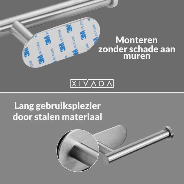 Xivada Toiletrolhouder nino rvs zelfklevend - 3193569 large