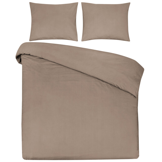 DoubleDry Dekbedovertrek 100% natuurlijk katoen eenpersoons 140x200/220 cm + 1 3013211 large