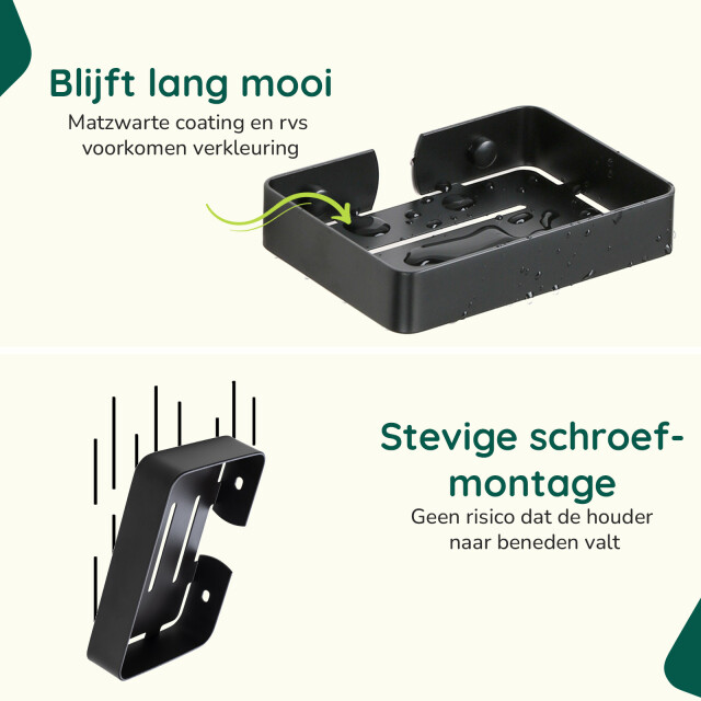 Xivada Zeepbakje sapo rvs inclusief schroefset hangend - 3195449 large