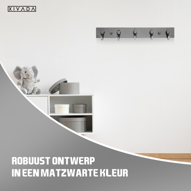 Xivada Kapstok hangend 5 haken model j aluminium 34 cm - 3193628 large