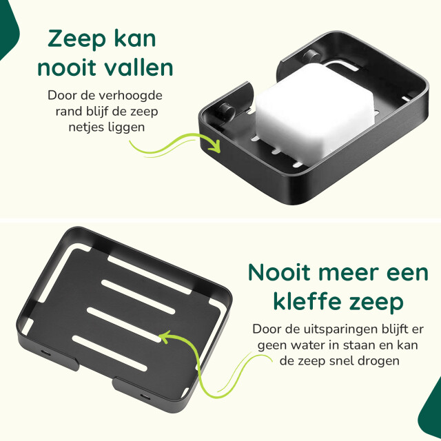 Xivada Zeepbakje sapo rvs inclusief schroefset hangend - 3195449 large
