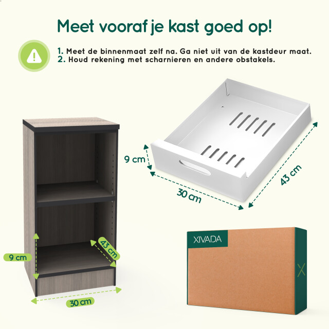 Xivada Keukenkast organizer schuiflade aluminium 30 cm - 3195485 large