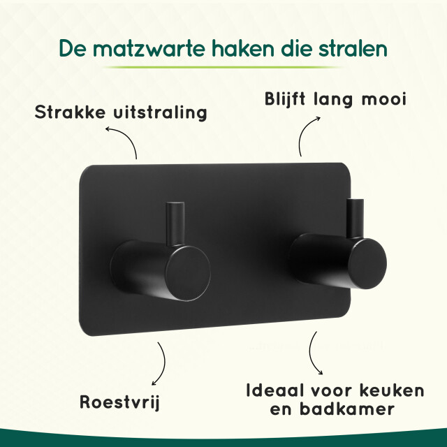 Xivada Handdoekhaken duo rvs plakstrip - 2 in 1 3193566 large