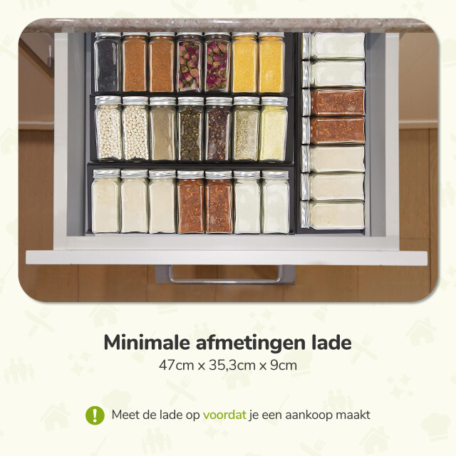 Xivada Kruidenrek lena lade 30 kruidenpotjes aluminium - 3193605 large