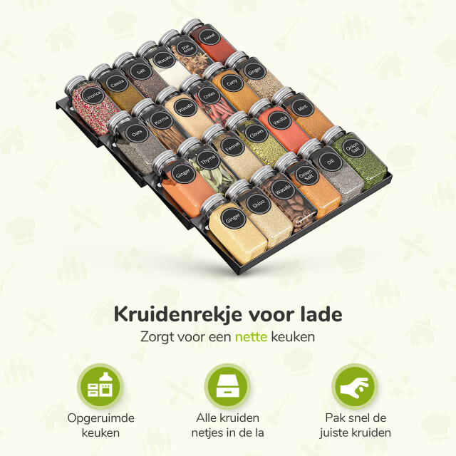 Xivada Kruidenrek lena lade 30 kruidenpotjes aluminium - 3193605 large