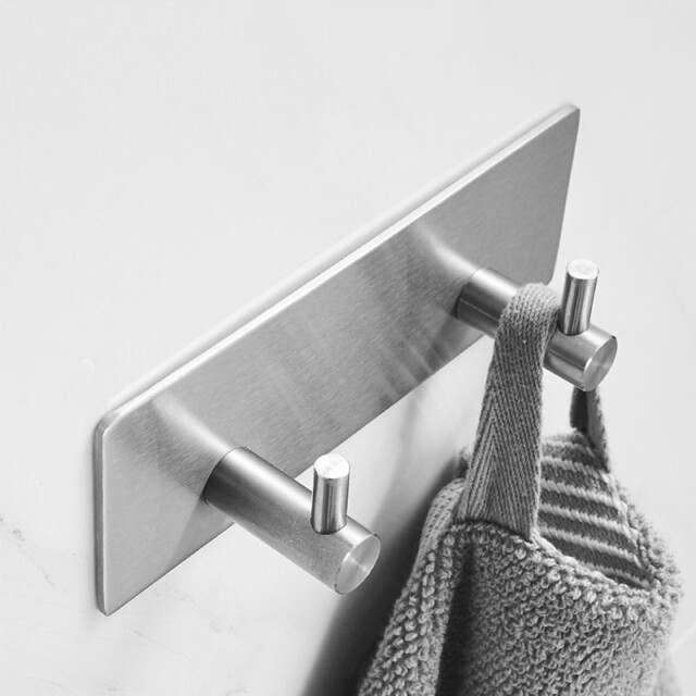 Xivada Handdoekhaken duo rvs plakstrip - 2 in 1 3193565 large