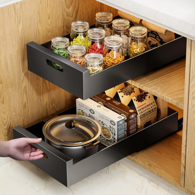 Xivada Keukenkast organizer schuiflade aluminium 25 cm - 3195483 large