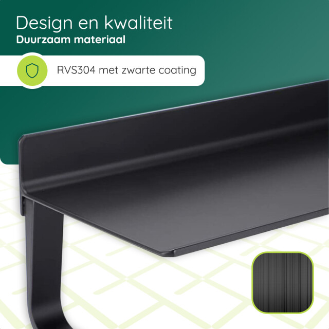 Xivada Keukenrolhouder julia met wandplank zelfklevend - 3193601 large