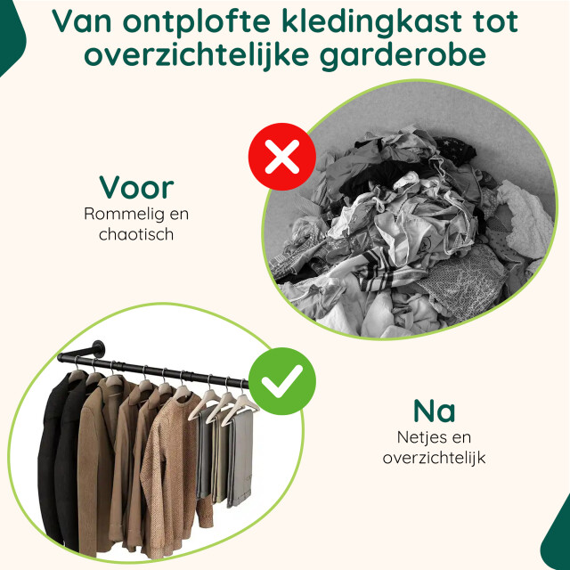 Xivada Kledingrek zora metaal draagkracht 30 kg 110 cm - 3193602 large