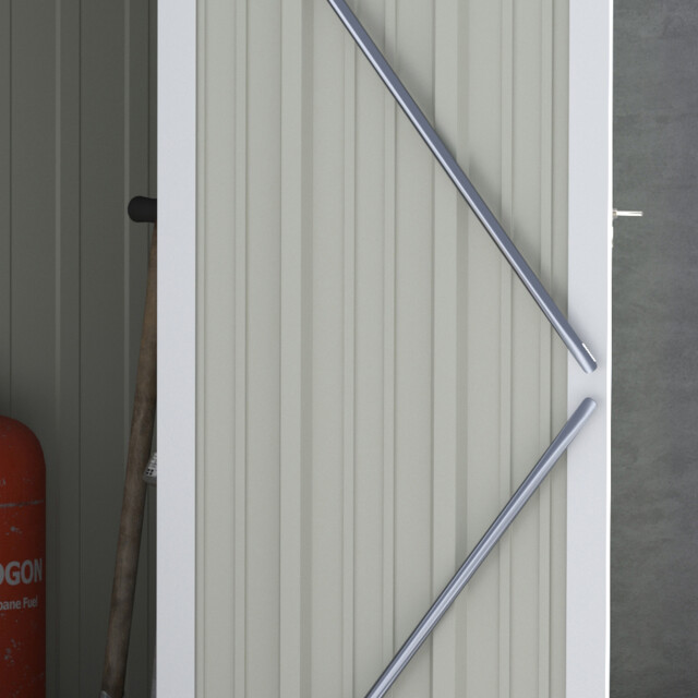 4goodz Outsunny stalen tuinkast balkonkast 84x142x189 cm grijs 3196563 large
