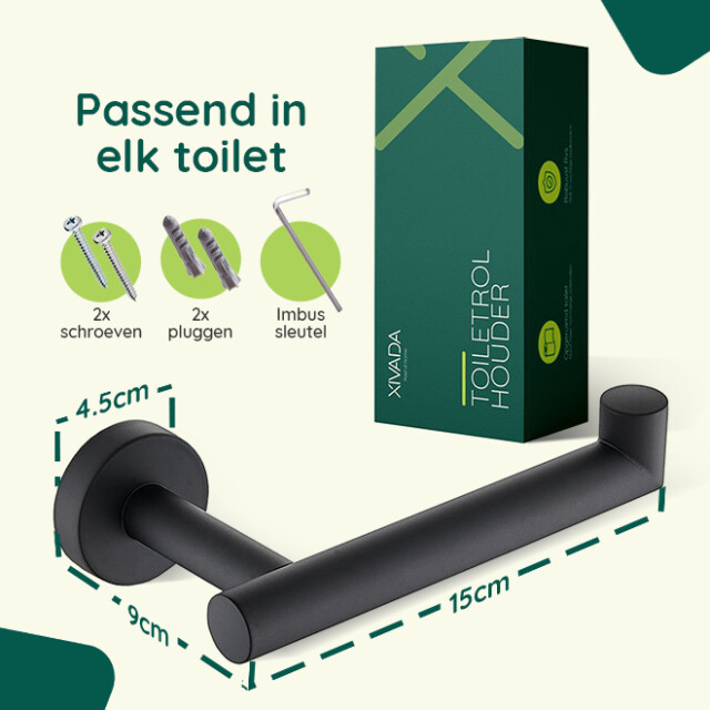 Xivada Toiletrolhouder mano inclusief schroefset rvs - 3193577 large