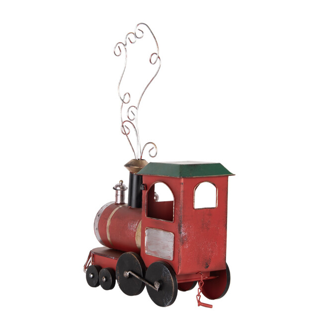 Clayre & Eef Kerstdecoratie beeld locomotief 63x15x38 cm metaal 3196515 large