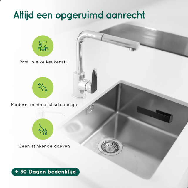 Xivada Vaatdoekhouder elan gootsteen rvs zelfklevend - 3195451 large