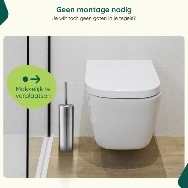 Xivada Toiletborstelhouder jara vrijstaand rvs - 3193612 large