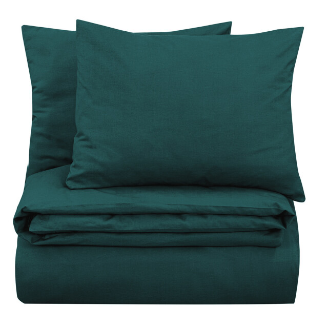 DoubleDry Dekbedovertrek 100% natuurlijk katoen eenpersoons 140x200/220 cm + 1 3013217 large