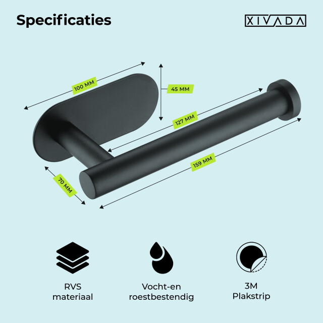 Xivada Toilet set toiletborstel wc rolhouder handdoekhaken 3195490 large