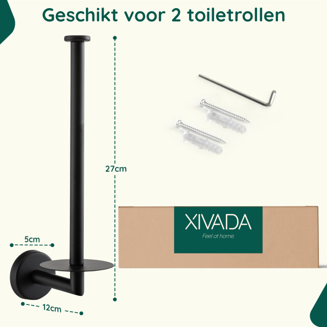 Xivada Reserverolhouder banci boren voor 2 wc rollen - 3195472 large