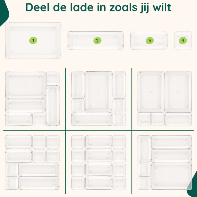 Xivada Lade organizer ecca lade verdeler pet 25 stuks 3195473 large