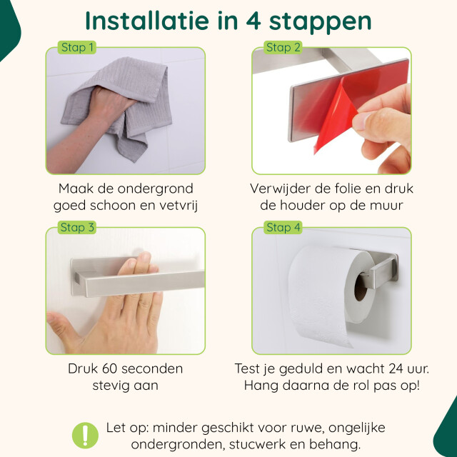 Xivada Wc rolhouder luca zonder boren rvs zelfklevend - 3193574 large