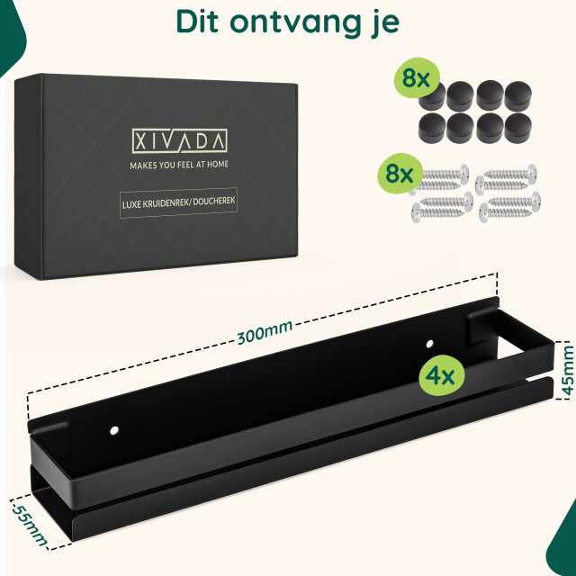 Xivada Kruidenrek toma ophangbaar voor 24 potjes - 4 laags 3193616 large