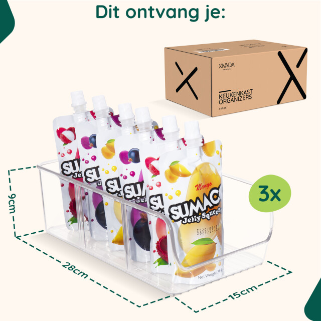 Xivada Keukenkast organizers rona met dividers pet set van 3 3195455 large