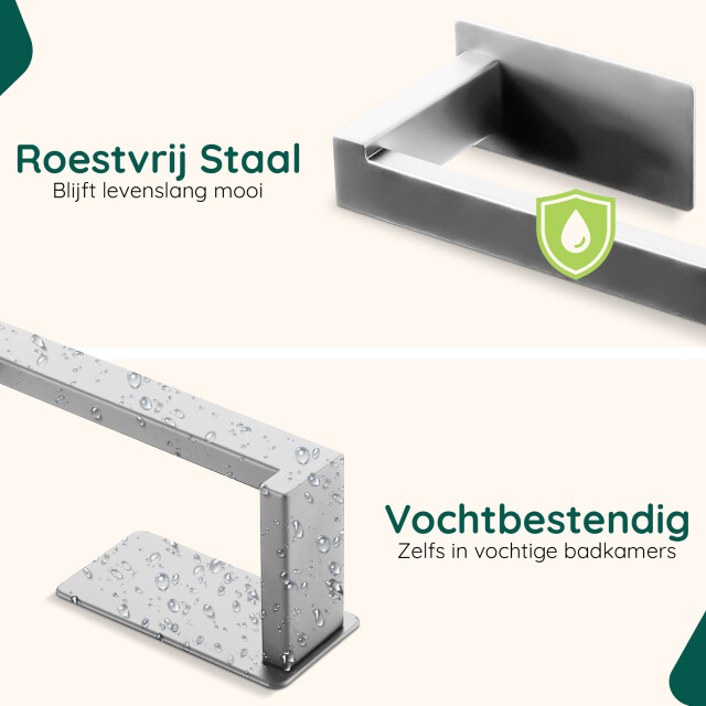 Xivada Wc rolhouder luca zonder boren rvs zelfklevend - 3193574 large