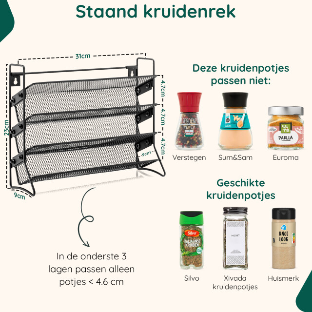 Xivada Kruidenrekje paco voor 24 potjes metaal 4 laags - 3193596 large