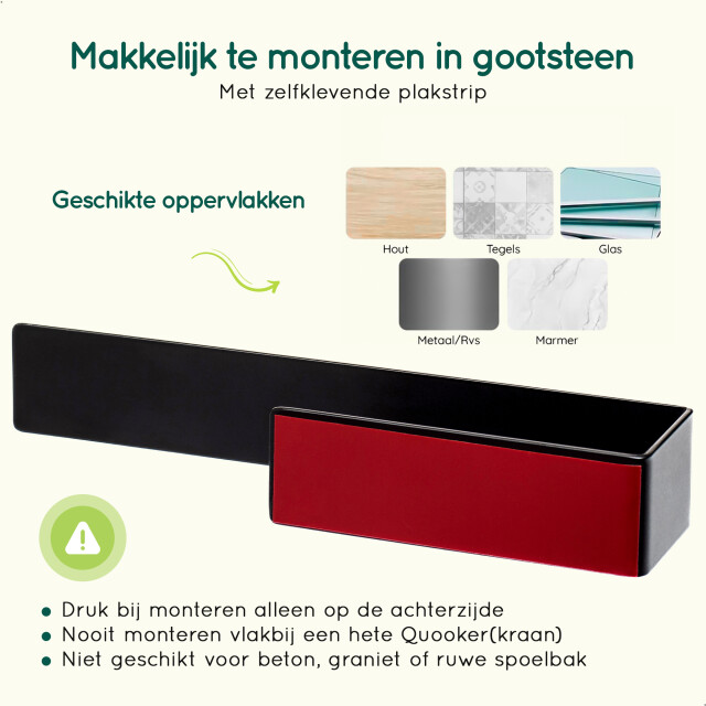 Xivada Vaatdoekhouder elan gootsteen rvs zelfklevend - 3195451 large