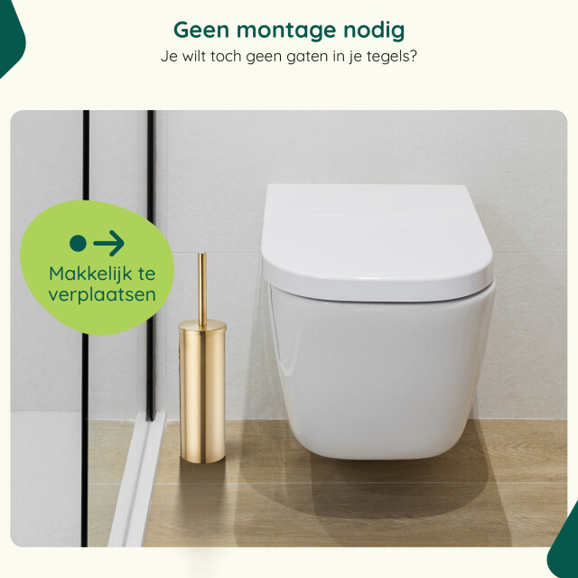 Xivada Toiletborstel mura met houder boren rvs - 3193614 large