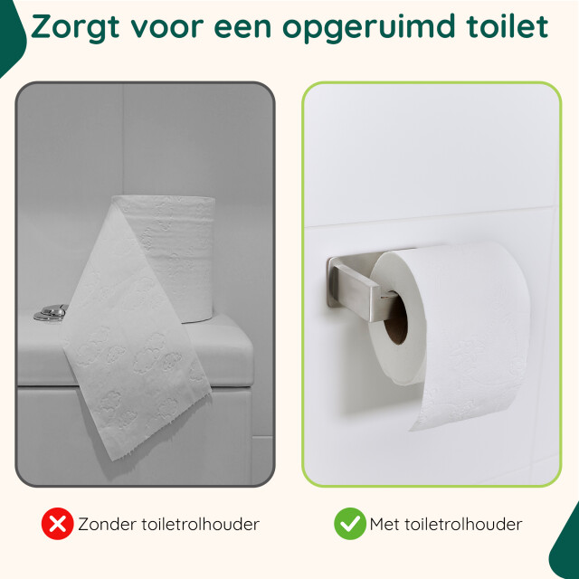 Xivada Wc rolhouder luca zonder boren rvs zelfklevend - 3193574 large
