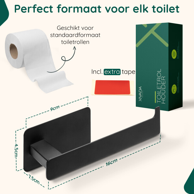 Xivada Wc rolhouder nova zelfklevend rvs plakstrip - 3193573 large