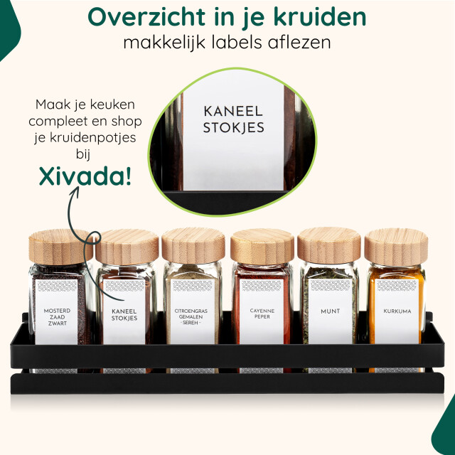 Xivada Kruidenrek toma ophangbaar voor 24 potjes - 4 laags 3193616 large