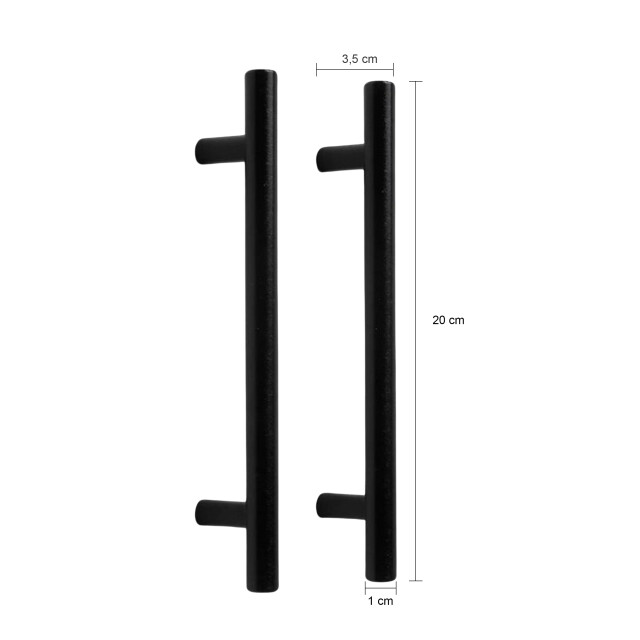 Xivada Handgreep reza aluminium 20 cm - set van 2 3196033 large